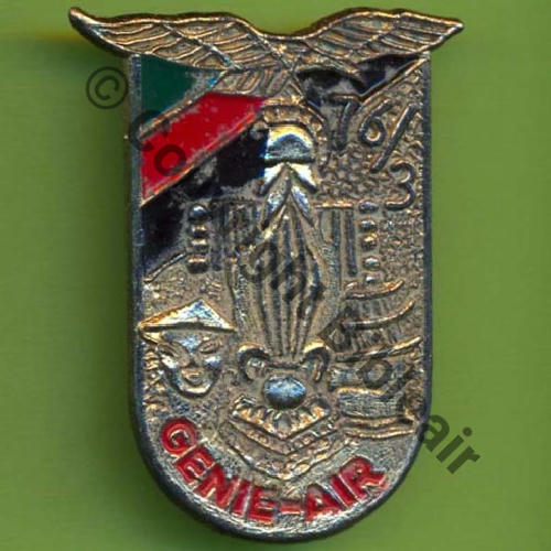 NH  LAOS 3eCIE 76eBAT GENIE LEGION CIE MIXTE GENIE AU LAOS Vert-Rouge-Noir Ecrit rouge DrP R83 Dos lisse 2Anneaux  Src.Y.GENTY 29Eur(x8)  